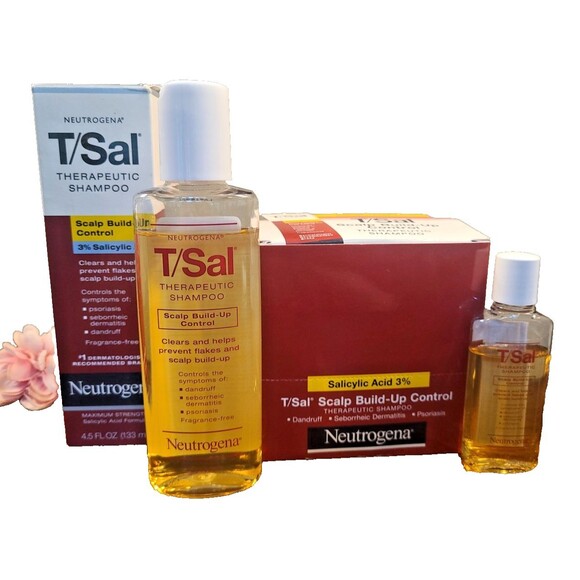 Neutrogena T/Sal Therapeutic MAXIMUM Strength Shampoo 4.50 oz + 12 1 oz LOW FILL - Picture 1 of 8